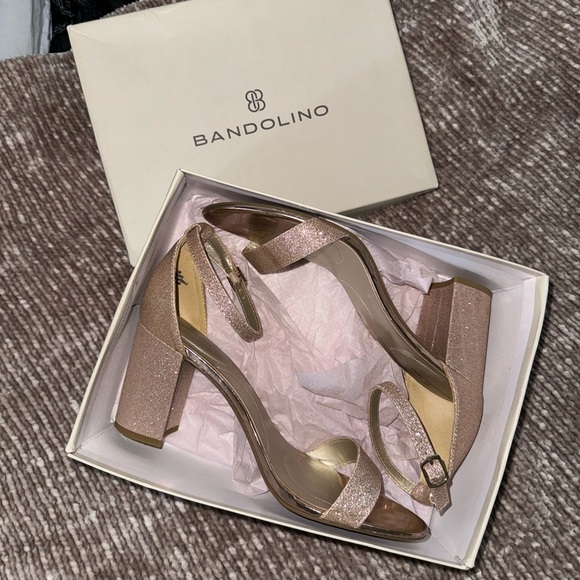 Champagne Glittery Heels - Picture 1 of 5